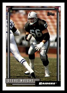 1992 Topps #532 Steve Wright Los Angeles Raiders Football Card NM