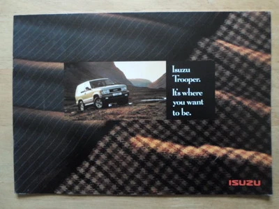 ISUZU TROOPER 4X4 orig 1991 UK Mkt Sales Brochure - Image 1 of 4