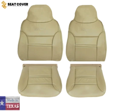 Ford Excursion Limited 2000 2001 fundas de asiento de cuero para conductor y pasajero en color tostado Foto 1 de 4