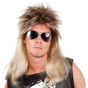 Boland 80s Mullet Wig Adult Men's Pop Rocker Fancy Dress Costume Accessory - Picture 1 of 2