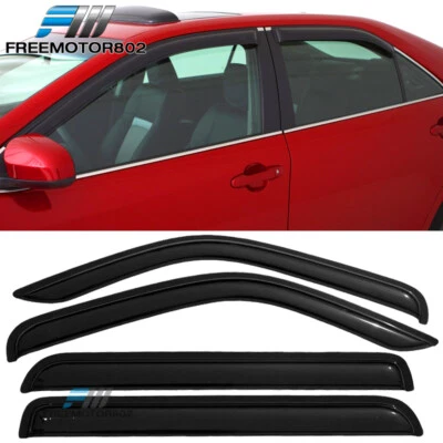 Se adapta a 07-11 Dodge Nitro viseras de ventana de humo protector de lluvia deflector de aire acrílico 4 piezas Foto 1 de 4