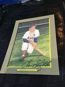 PEREZ STEELE GREAT MOMENTS # 3804/5000 SET BREAK #29 ENOS SLAUGHTER. AUTOGRAPHED - Picture 1 of 2