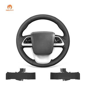 DIY Stitch PU Leather Steering Wheel Cover for Toyota Prius 4 Prius Prime Mirai - Bild 1 von 10