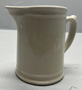 Homer Laughlin Off White Farmhouse Crazed Patina Ironstone Water Pitcher 6 Inch - Picture 1 of 12