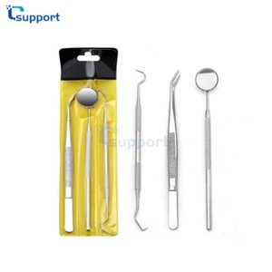 3 Stück/Set Dental Mundpflege Instrumentenset Basic Mundspiegel Explorer Zange - Bild 1 von 10