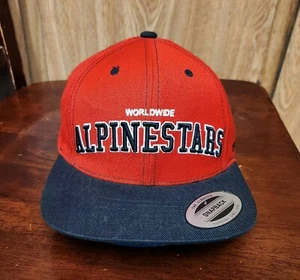 Alpinestars Worldwide Spell Out Snapback Hat OSFM Vintage Y2K Motocross - Picture 1 of 9