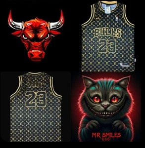 CHICAGO BULLS NBA BLACK AND GOLD MICHAEL JORDAN 23 JERSEY SIZE 4XL  - Picture 1 of 6