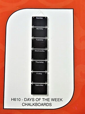 Karma & Style Days Of The Week Chalkboards Connected Wall Hanger Write On New - Image 1 of 4
