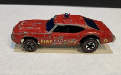 1969 REDLINE Hot Wheels Chief's Special Olds 442 Fire Dept Red Made In Hong Kong - Image 1 of 4
