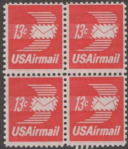 Scott # C79 - Block Of 4 - Winged Envelope - MNH - 1973 - Image 1 of 1