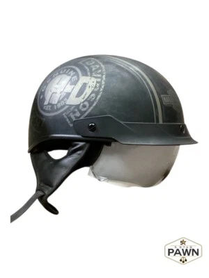 Harley Davidson L Matte Black 1/2 Helmet HD-J03, Ultra-Light, Tinted (FVS031873) Foto 1 de 4