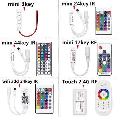 LED IR/RF/wifi Regler Dimmer Controller Steuerung Fernbedienung 5-24V RGB Strip - Bild 1 von 2
