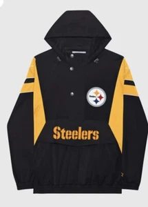 PITTSBURGH STEELERS HOME TEAM HALF-ZIP JACKET SMALL - Picture 1 of 6