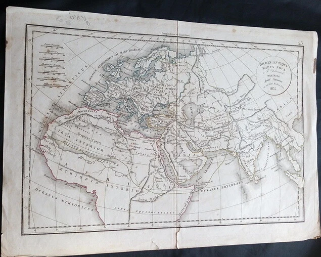 Carte Orbis Antiqui Mappa Nova F Delamarche 1833 - Immagine 1 di 4