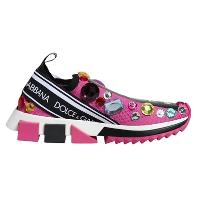 DOLCE & GABBANA Zapatos Rosa Sorrento Cristales Zapatillas bajas s. EU37 / US6.5 Foto 1 de 4