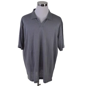 NEW Peter Millar Mens Polo Shirt XXL Grey Crown Crafted 100% Linen $180 - Picture 1 of 7