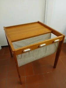 Dänischer Teak Zeitungsständer Beistelltisch gebogen Silberg Design Made in Denmark - Bild 1 von 9
