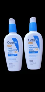 CeraVe AM Loción Hidratante Facial con Protector Solar FPS 30 3 Fl Oz (Paquete de 2) - Imagen 1 de 3