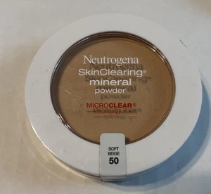 Neutrogena SkinClearing Mineral Powder #50 Soft Beige, New Sealed - Picture 1 of 2