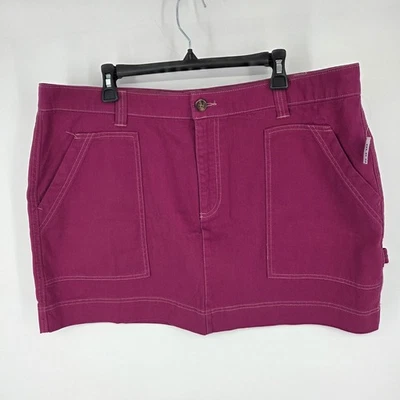 Old Navy Womens Skirt Size 18 Mini Burgundy High Waist Pockets Casual - Image 1 of 4