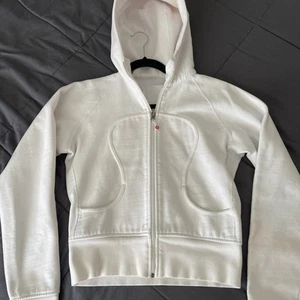 ✨Lululemon  Hoodie  kids small White Full Zip Sports Hooded Sweatshirt - Picture 1 of 24