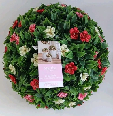 Martha Stewart Topiary Kissing Ball Gardenia, 16" Height 60" Cir, Multicolor  - Image 1 of 2