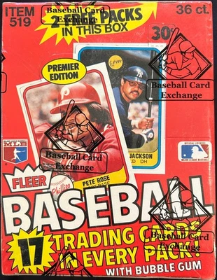 Fleer Baseball 1981 caja de cera sin abrir BBCE envuelta certificado ~ Valenzuela - Gibson RC Foto 1 de 4