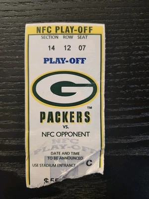 GREEN BAY PACKERS 01/04/1998 NFC PLAYOFFS TAMPA BAY BUCCANEERS Ticket Stub FAVRE - Image 1 of 2