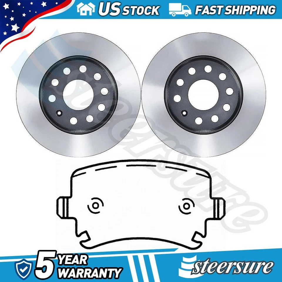 Juego de pastillas de freno de disco trasero rotor de freno de disco para Volkswagen GTI 2015-2016 Foto 1 de 4