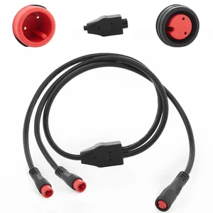 1T2 Y-Splitter Verlängerungskabel mit Julet Typ 2Pin Stecker für Fahrrad Scheinwerfer - Bild 1 von 12