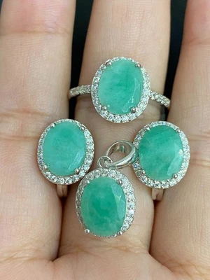 PENDIENTE ANILLO PLATA ESTERLINA 925 CIRCONITA BLANCA 8X10 NATURAL Foto 1 de 4