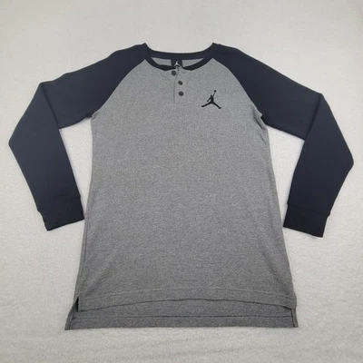 Jordan Shirt Youth XL 13-15 Long Sleeve Henley Jumpman Athletic Casual Thermal - Image 1 of 4