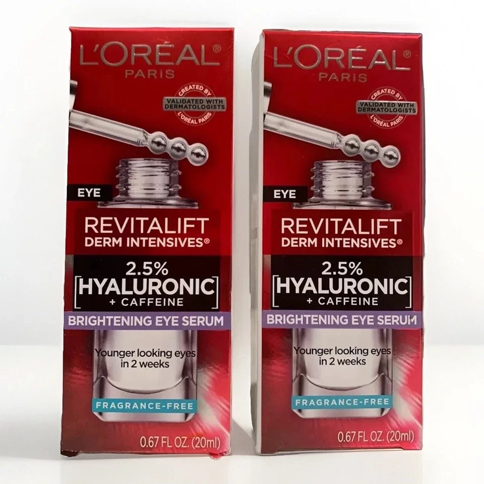 L'Oréal Paris Revitalift Derm Intensives Hyaluronic Acid and Caffeine Eye Serum - 0.67 fl oz