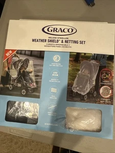 GRACO  Deluxe Baby Stroller Weather Shield & Netting Set- BRAND NEW IN BOX NIB - Picture 1 of 3