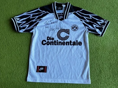 Trikot Shirt Jersey Borussia Dortmund BVB  1994 1995 Unterschrift Möller XS / S - Bild 1 von 4