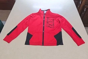Chaqueta de chándal Nike para niños talla 4/5 roja deletreada mangas largas bolsillos con cremallera completa - Imagen 1 de 4