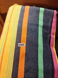 2+1/4 Yd X60" W Multicolored Striped Light Weight Denim Apparel Quilting... - Picture 1 of 1