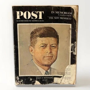 Lot SATURDAY EVENING POST MAGAZINE Weekly Reader MJS 12/14/63 JOHN F. KENNEDY - Picture 1 of 6