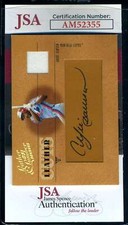 Andre Dawson JSA Coa Signed 2005 Donruss Leather Lumber 09/128 Autograph