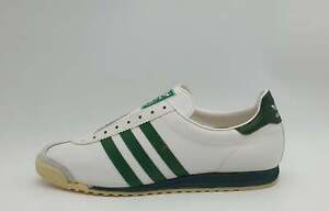 *NEU* Vintage 1980er Adidas Rom mit grünen Streifen UK 13 / EUR 48 2/3