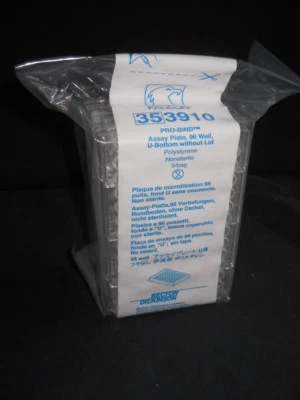 (5) Placas de ensayo BD Falcon Pro-Bind 96 pocillos transparentes no estériles PS, sin tapas, 353910 Foto 1 de 2