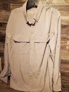 Mossy Oak Shirt 2XL XXL Men's Elements Cool Core Aqua Green Button UPF 50+ Nwot - Picture 1 of 3