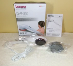 BEURER GERMANY MASSAGER MG21 W/ VIBRATION & HEAT 3 ATTATCHMENTS NEW IN BOX - Picture 1 of 6