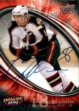 Colton Gillies Signed 08/09 Upper Deck Power Play card #342 Minnesota Wild