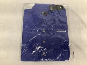 Popeyes Louisiana Kitchen BLUE Uniform Shirt polo New chicken Ladies Medium - Picture 1 of 3