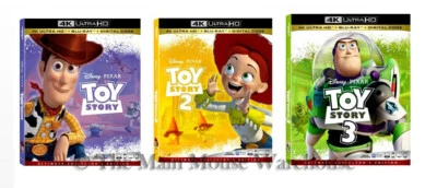 Disney Pixar Toy Story Trilogy Set 1 2 3 Movies 4K Blu-ray & Digital Copy Code - Image 1 of 4