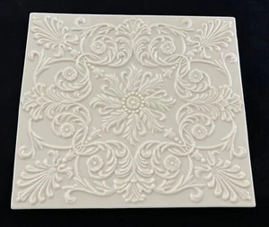 Lenox Floral Embossed Trivet-Hot Plate-Decorative Tile~Serving Table Decor! - Picture 1 of 3