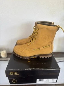 Polo Ralph Lauren Boots Men 8 D Whitsand Leather Lace Up Duck - Picture 1 of 8