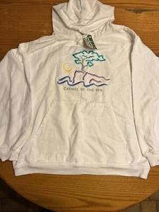 Crazy Shirts T Shirt Hawaii Carmel By The Sea Hooded Sweatshirt VTG Nos Large - Picture 1 of 6
