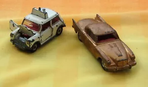 Dinky Toys Mini Cooper Police Car & Corgi Studebaker Golden Hawk for Restoration - Picture 1 of 3